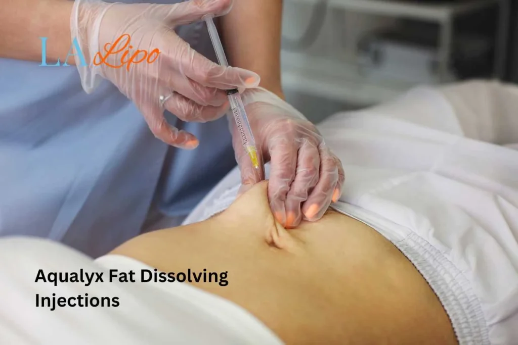 woman having fat dissolving injections Banstead in the stomach