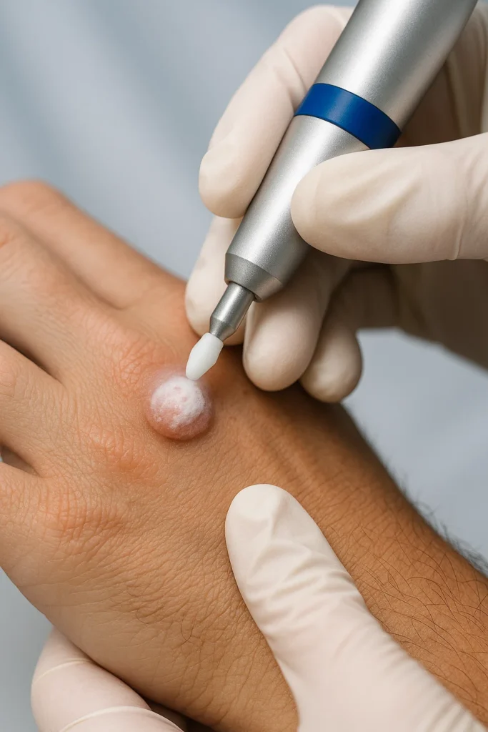 example of wart removal Banstead using cryopen
