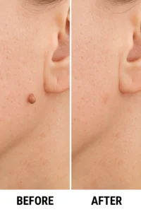 Skin tags removal Banstead before and after