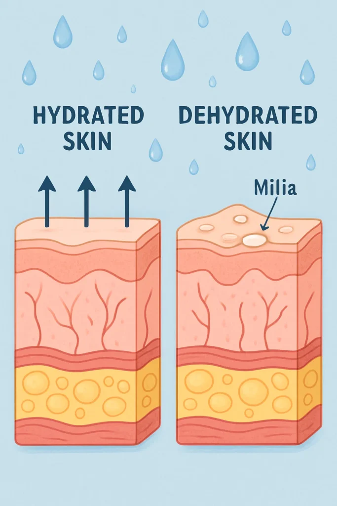 The importance of hydration and milia production Banstead