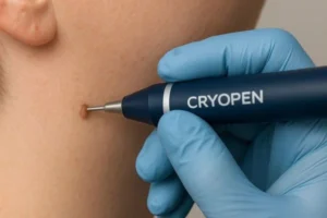 Person receiving skin tag removal Banstead